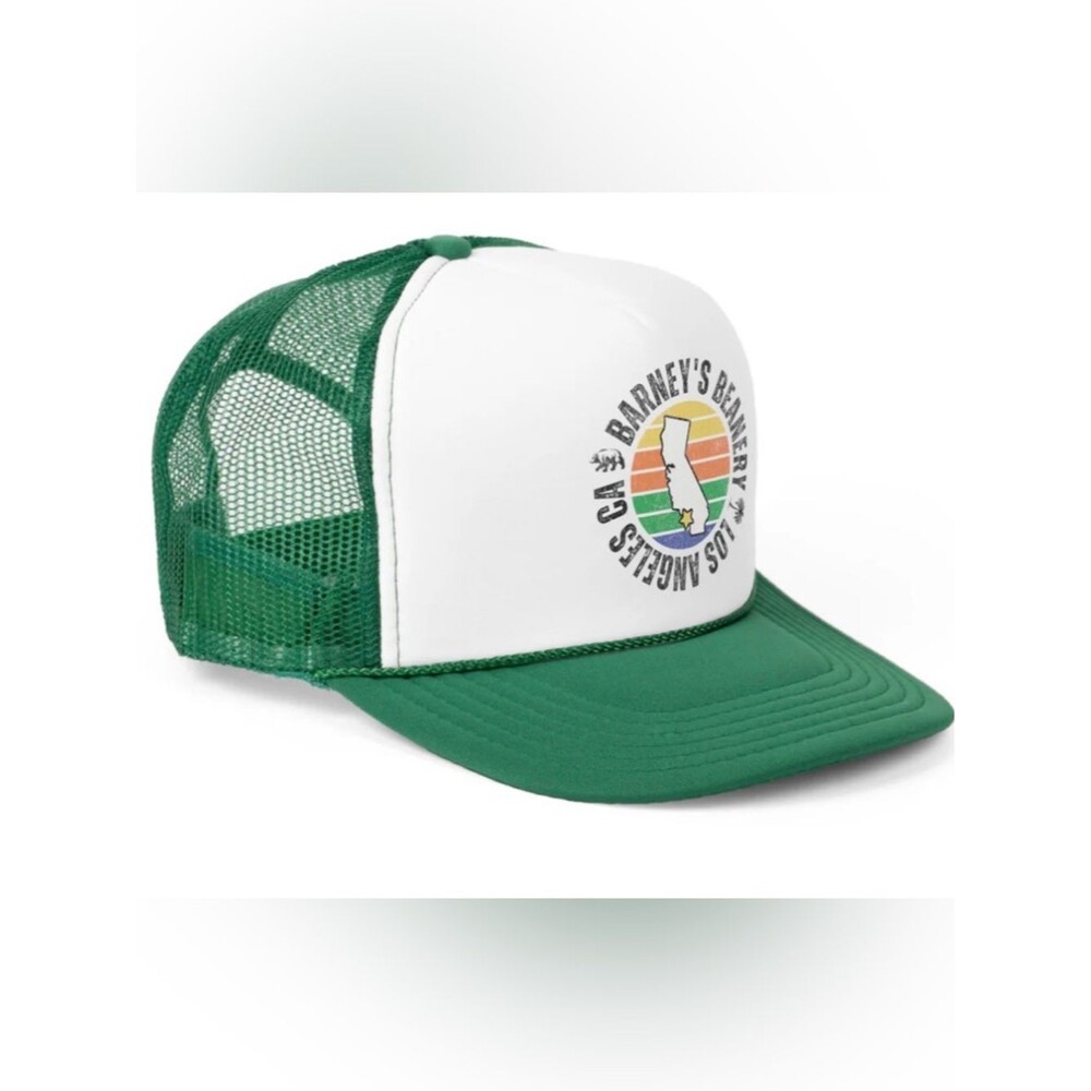 Barney’s Beanery Retro Sunset Green Trucker Hat Los Angeles California. OS. NEW.
